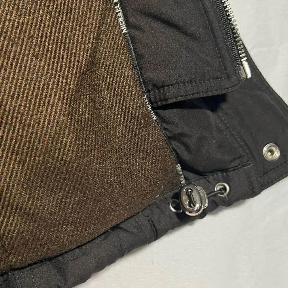 Michael Kors Down Waterfowl Puffer Jacket Brown Winter‎ Snow Coat Womens S